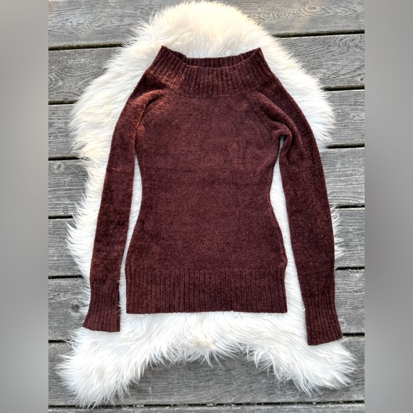 Vintage Sweaters - Y2K Brown Chenille Soft Knit Crewneck Sweater